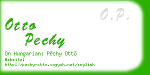 otto pechy business card
