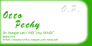 otto pechy business card